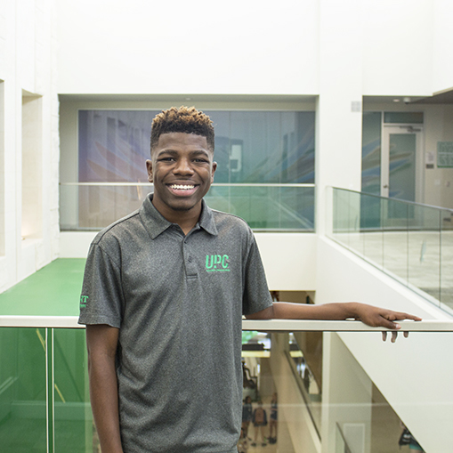 Preston Falconer in the UNT Union