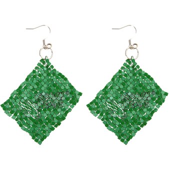North Texas Mean Green Dayna U Women's Color Mesh Earrings