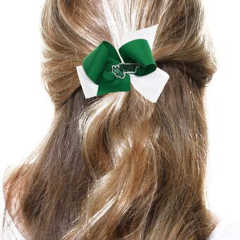 Women's North Texas Mean Green Classic Color Block Queen Hair Bow