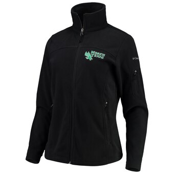 Women's Columbia Black North Texas Mean Green Give & Go Full-Zip Jacket