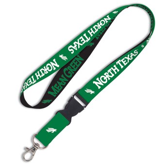 WinCraft North Texas Mean Green Team Wordmark Lanyard with Detachable Buckle