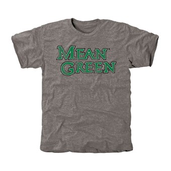 Men's Gray North Texas Mean Green Classic Wordmark Tri-Blend T-Shirt