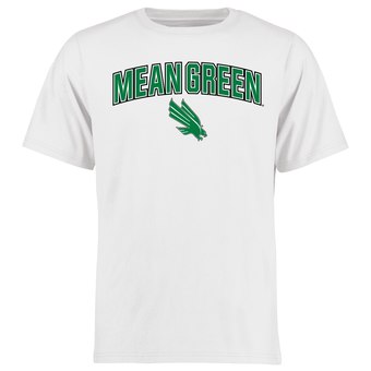 Men's White North Texas Mean Green Proud Mascot T-Shirt