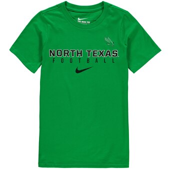 Youth Nike Kelly Green North Texas Mean Green Sideline Core Football T-Shirt
