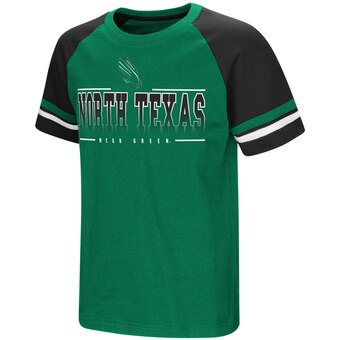 Youth Colosseum Kelly Green North Texas Mean Green Rad Tad Raglan T-Shirt