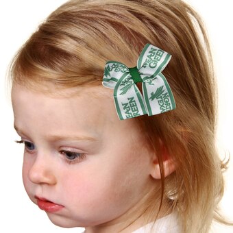 North Texas Mean Green Girls Toddler Logo Bow Pair