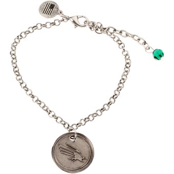 Women's North Texas Mean Green White Copper Bracelet