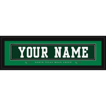 North Texas Mean Green 8" x 24" Personalized Nameplate