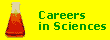 Link to Careers in Sciences. Icon shows a beaker.