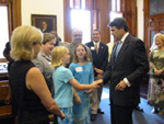 Governor Perry with young artists