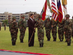 Governor Perry speaks at military event