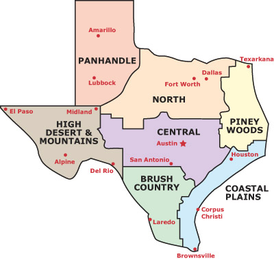 Texas Region Map