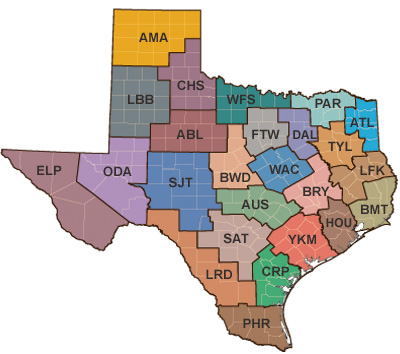 Texas District Map