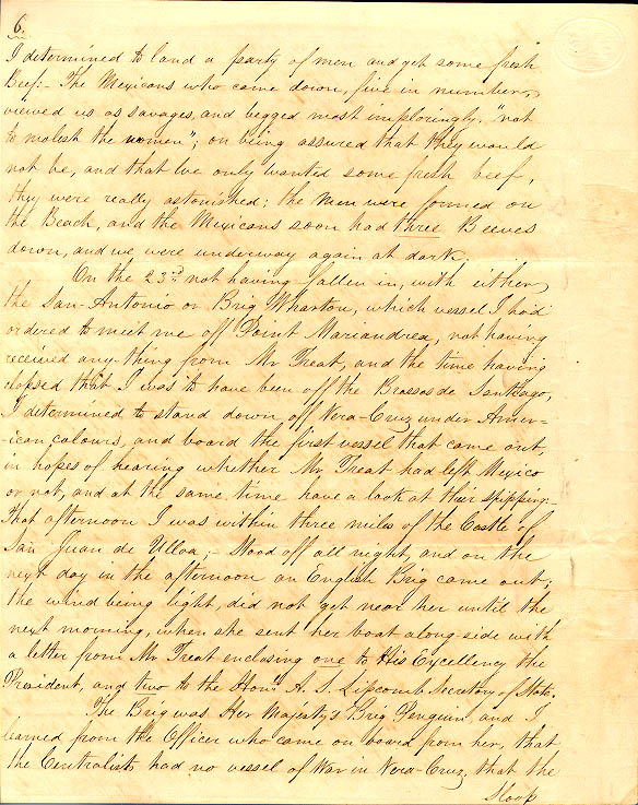 Edwin W. Moore to Louis P. Cooke, August 1840