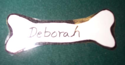 dog bone nametag