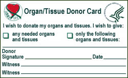 Donor Card