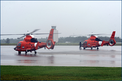 HH-65C helicopters respond to Hurricane Gustav