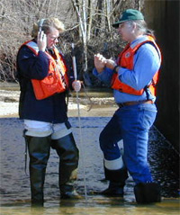 USGS scientists in the field