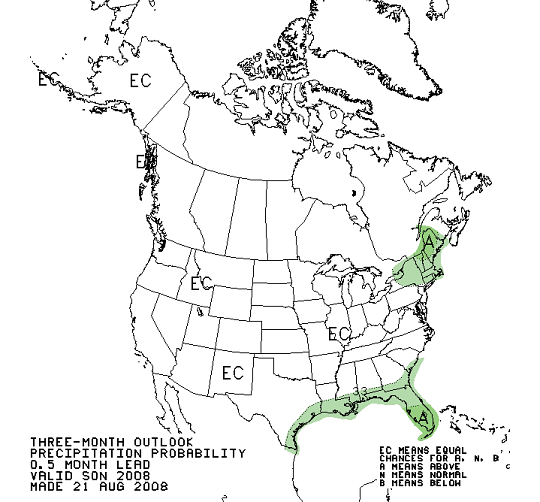 Latest 90 Day Precipitation Outlook