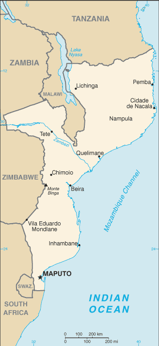 Mozambique map