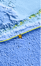 Small map showing earthquake