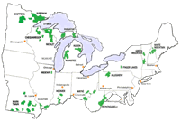 Eastern Region Location Map