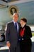 President George W. Bush met Frances Grove upon arrival in Atlanta, Georgia, on Saturday, November 2. At age 73, Grove is a long-time volunteer with Literacy Volunteers of America. 