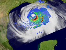 Satellite image of Ike