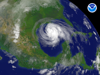 Hurricane Ike regional imagery, 2008.09.12 at 0845Z. Centerpoint Latitude: 26:54:30N Longitude: 91:31:08W.
