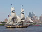 Photo of the U.S. Brig. NIAGARA visiting the Delaware during OpSail 2000.