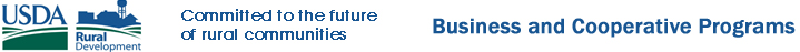 USDA, Rural Development, Committed to the future of rural communities, Business and Cooperative Programs