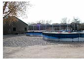 Main building and holding tanks