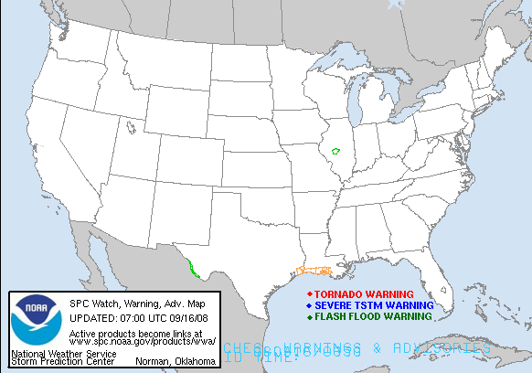 image of current weather watches, warnings and advisories