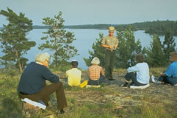 Park Ranger Teaching Visitors