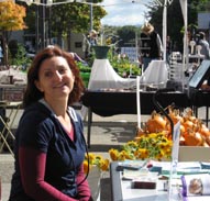 Deborah Rudd at the Farmers' Market in downtown Coos Bay.  Photo by John Bragg.