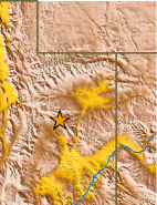 Small map showing earthquake