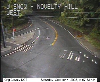 Traffic camera: Novelty Hill Rd at West Snoqualmie Valley Road N.E. (facing West)