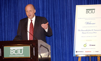 Deputy Secretary of State John D. Negroponte at the Business Council for International Understanding [State Dept. Photo]