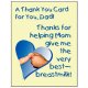 Thank you card for dads