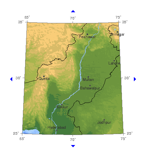 10-degree map showing recent earthquakes