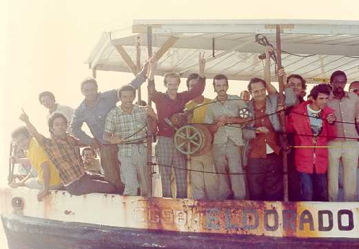 A photo of the Mariel Boatlift, 1980.