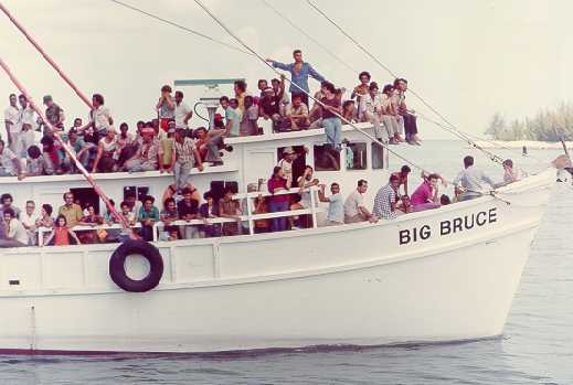 A photo of the Mariel Boatlift, 1980.