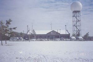 Snow in front of the office after the New Year's Eve snow storm in 2000.