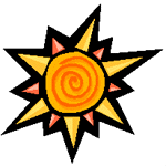 drawing of the sun shining
