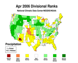 Divisional Precipitation Ranks