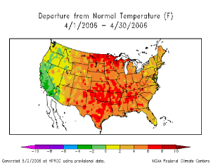 Temperature Departures