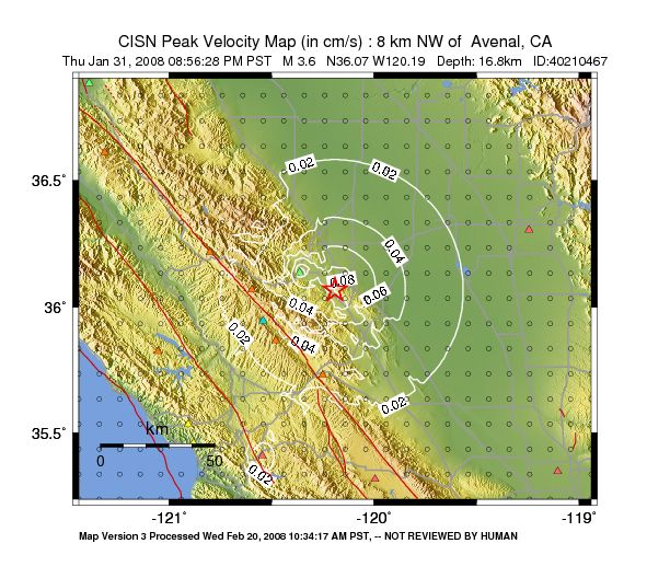 Peak Ground Velocity Image