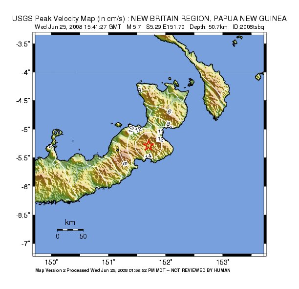 Peak Ground Velocity Image