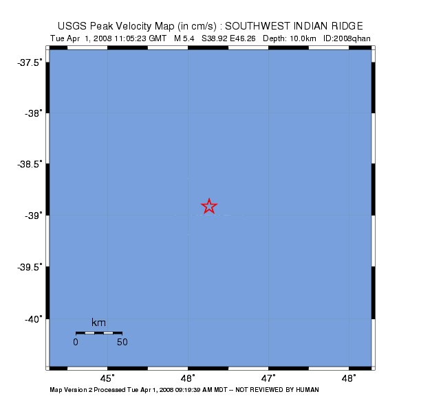 Peak Ground Velocity Image