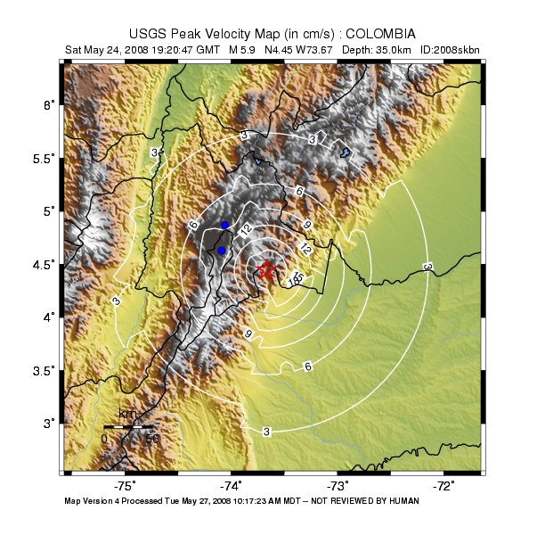 Peak Ground Velocity Image